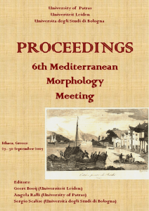 MMM6 Proceedings - mediterranean morphology meetings