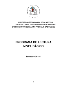 Weeks 1-12  - Universidad Tecnológica de la Mixteca