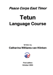 Peace Corps Tetun Language