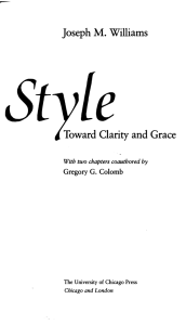 Style: toward clarity and grace
