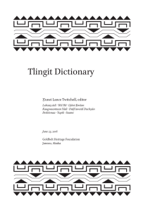 Tlingit Dictionary - Lingít Yoo X̲ʼatángi