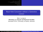 Noun-Verb Conversion without a Generative Lexicon