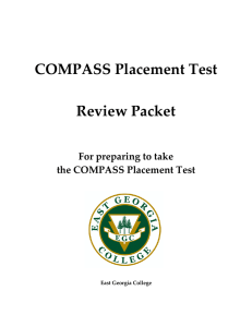 COMPASS Placement Test Review Packet