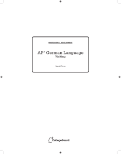 AP® German Language - AP Central