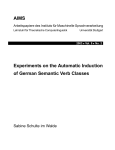AIMS Experiments on the Automatic Induction of German Semantic