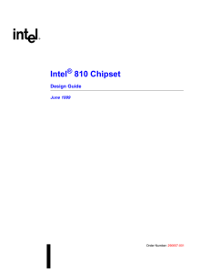 Intel® 810 Chipset Design Guide