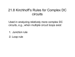 21.8 Kirchhoff`s Rules for Complex DC circuits