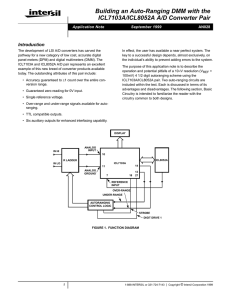 AN028: Building an Auto-Ranging DMM with the ICL7103A