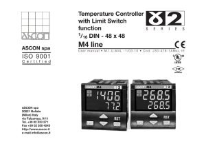 Temperature Controller with Limit Switch function 1 /16 DIN