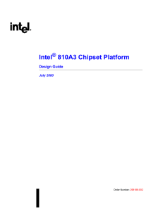 Intel® 810A3 Chipset Platform Design Guide