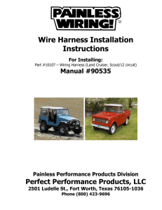 Wire Harness Installation Instructions