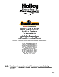 Holley Strip Annihilator 800-200 User Manual