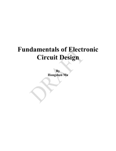 Fundamentals of Electronic Circuit Design