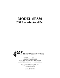 model sr830 - Stanford Research Systems