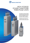 high voltage power capacitors three-phase units