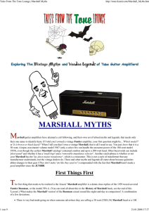 MARSHALL MYTHS