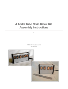4 And 6 Tube Nixie Clock Kit Assembly Instructions