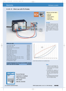 4.1.01-15 Ohm`s Law with FG-Module Electricity