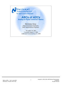 ABCs of ADCs - Analog-to-Digital Converter Basics