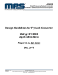 Design Guidelines for Flyback Converter Using HFC0400