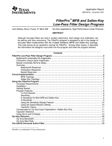 FilterPro  MFB and Sallen-Key Low