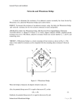 Networks and Wheatstone Bridge