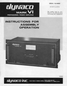 Dynaco Mark VI manual