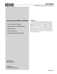 Interfacing AES3 and S/PDIF