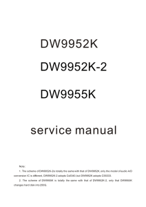service manual DW9952K DW9952K-2 DW9955K