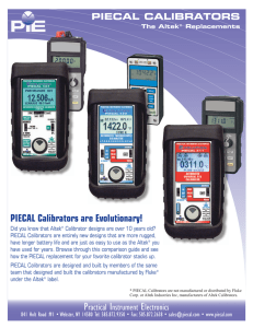 piecal calibrators - Cameron Instruments Inc.