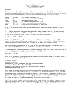 Building and Operating: LF Converter An SA612 based LF up