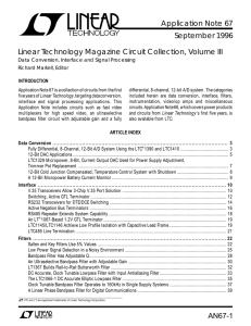 AN67 - Linear Technology Magazine Circuit Collection, Volume III