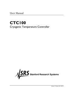 User`s Manual - Stanford Research Systems