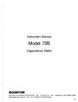 Instruction Manual Model 728 Capacitance Meter BOONTON