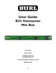User Guide B32 Vancouver Mix Bus