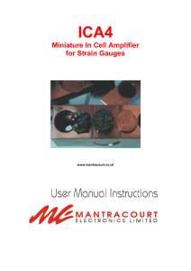 Miniature In Cell Amplifier for Strain Gauges