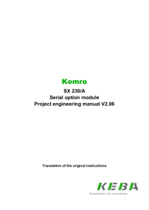 SX 230/A Serial option module Project engineering manual V2.06