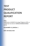 TITLE: Qualification of AMKOR Technology Philippines (AP3), as an
