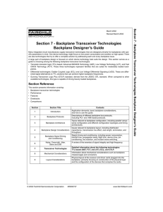 Backplane Transceiver TechnologiesBackplane Designer`s Guide