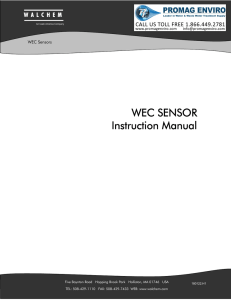 Electrodeless Conductivity Controller WEC 300 Sensor Manual