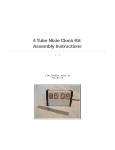 4 Tube Nixie Clock Kit Assembly Instructions