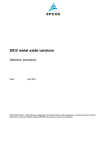 SIOV metal oxide varistors, Selection procedure