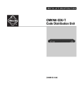 Pelco CM9760-CDU-T Code Distribution Unit_manual