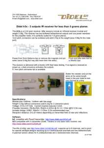 Didel Ir3x - 3 outputs IR receiver for less than 5 grams planes