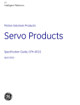 Servo Products Specifications Guide, GFH-001G