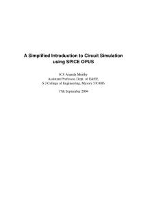 A Simplified Introduction to Circuit Simulation using SPICE OPUS