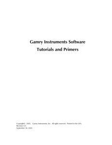 Gamry Instruments Software Tutorials and Primers