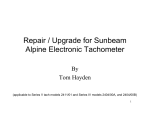 Repair / Upgrade for Sunbeam Alpine Electronic Tachometer