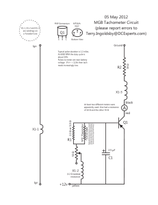 05 May 2012 MGB Tachometer Circuit (please report errors to Terry