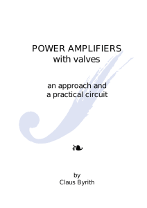 POWER AMPLIFIERS with valves